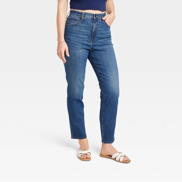 NWT Universal Thread women's jeans size 8 Short High Rise Buttenfly - Picture 1 of 9